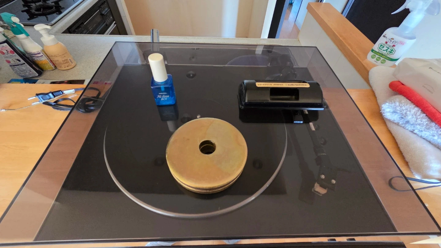 DENON デンオン DP-300F ターンテーブル、レコードプレーヤー、カバー新品、改造多数あり。の写真5枚目