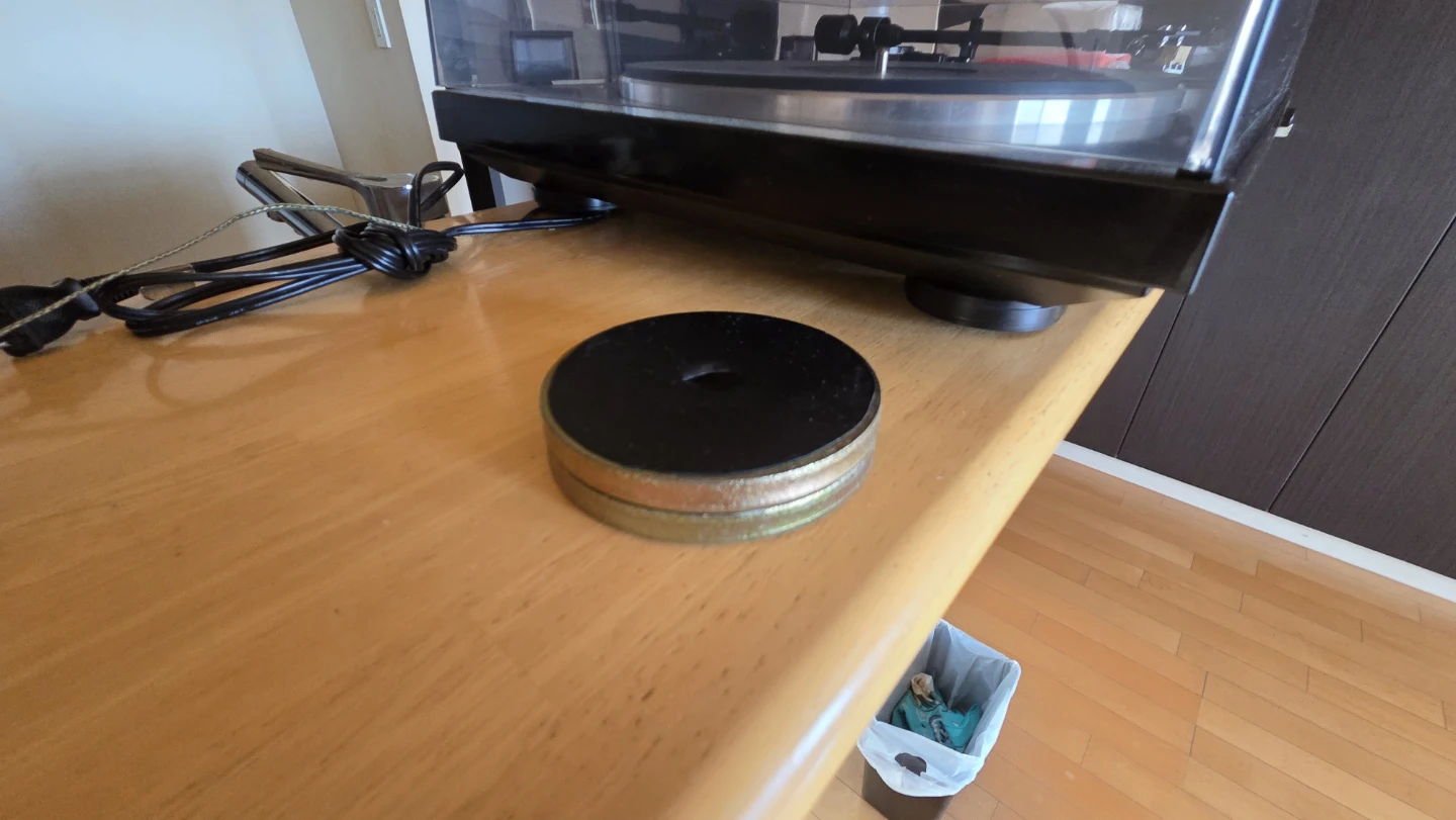 DENON デンオン DP-300F ターンテーブル、レコードプレーヤー、カバー新品、改造多数あり。の写真6枚目