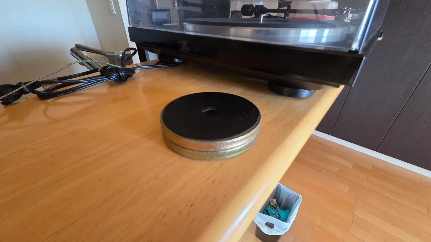 DENON デンオン DP-300F ターンテーブル、レコードプレーヤー、カバー新品、改造多数あり。の写真6枚目