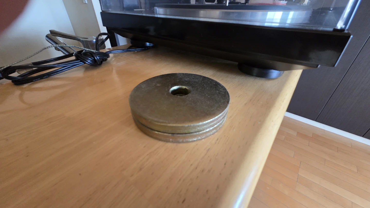 DENON デンオン DP-300F ターンテーブル、レコードプレーヤー、カバー新品、改造多数あり。の写真7枚目