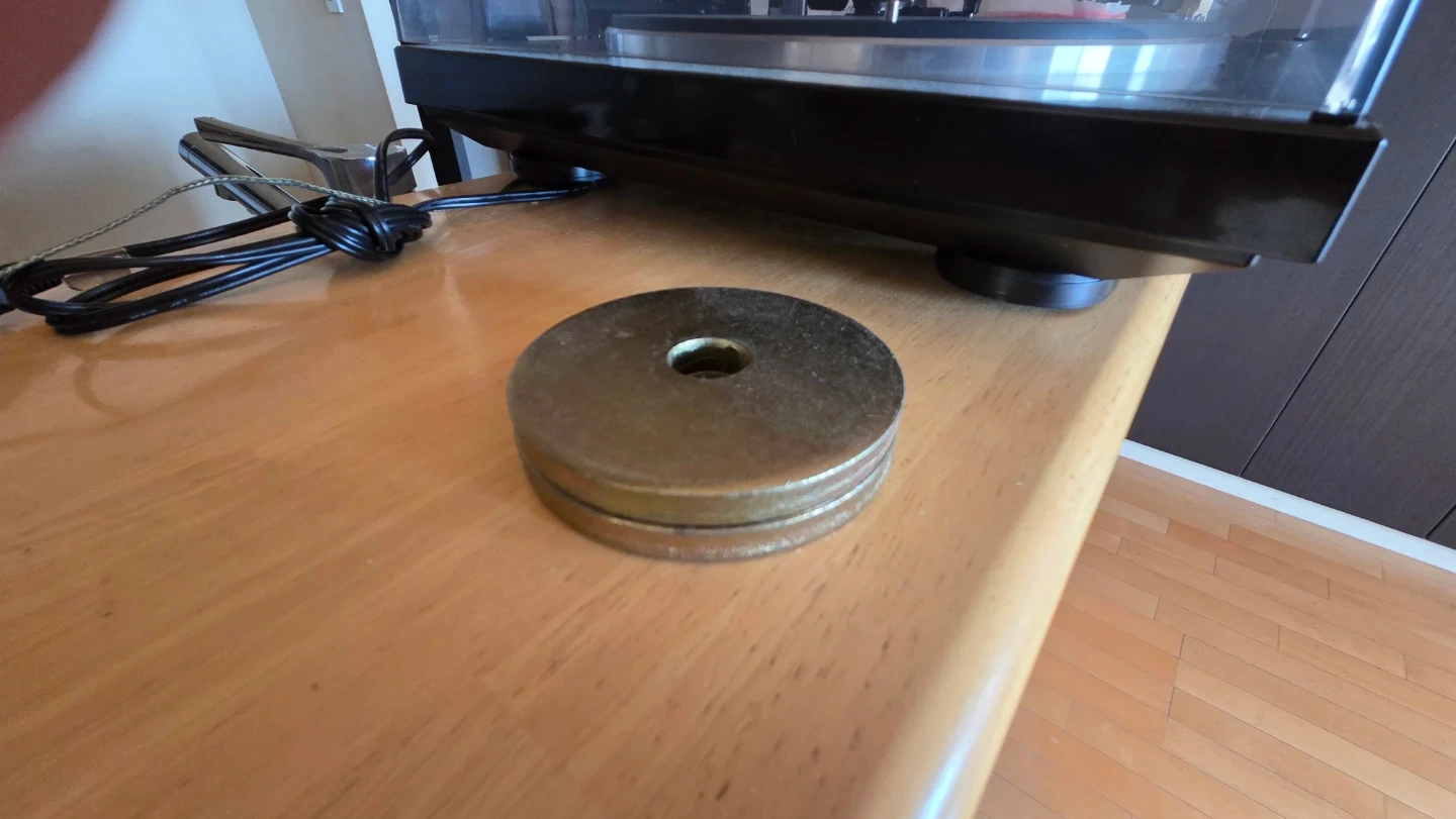 DENON デンオン DP-300F ターンテーブル、レコードプレーヤー、カバー新品、改造多数あり。の写真7枚目
