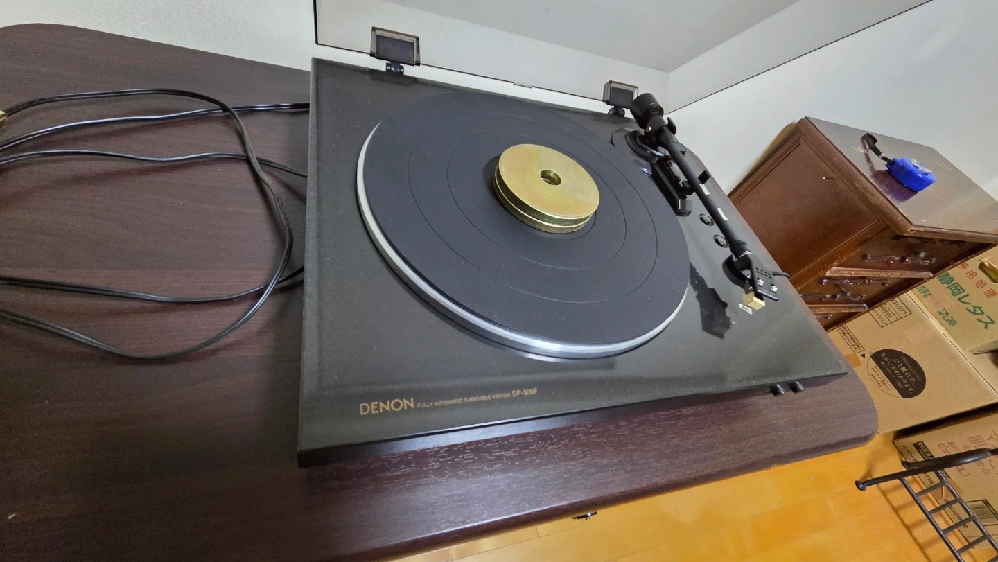 DENON デンオン DP-300F ターンテーブル、レコードプレーヤー、カバー新品、改造多数あり。の写真9枚目