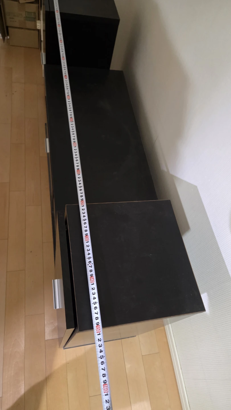 テレビ台　キャビネット 収納棚 黒　3点セットです。の写真4枚目