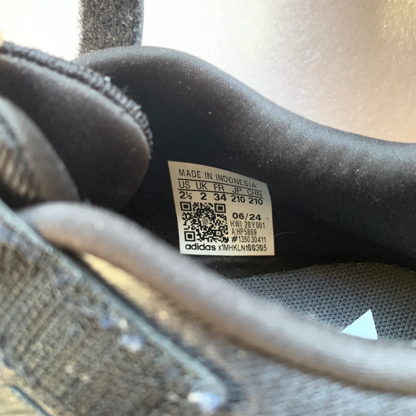 adidas スニーカー クラウドフォーム オールブラック 21cmの写真6枚目