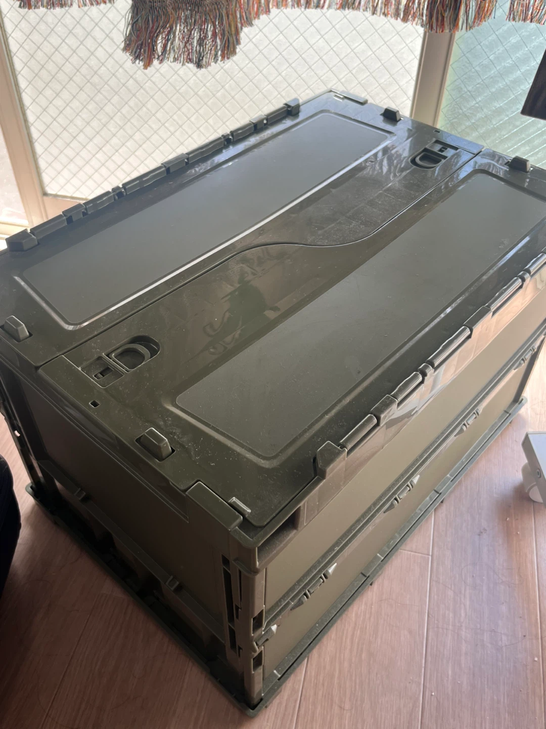 トラスコ中山 薄型折りたたみコンテナ 50L OD色の写真5枚目