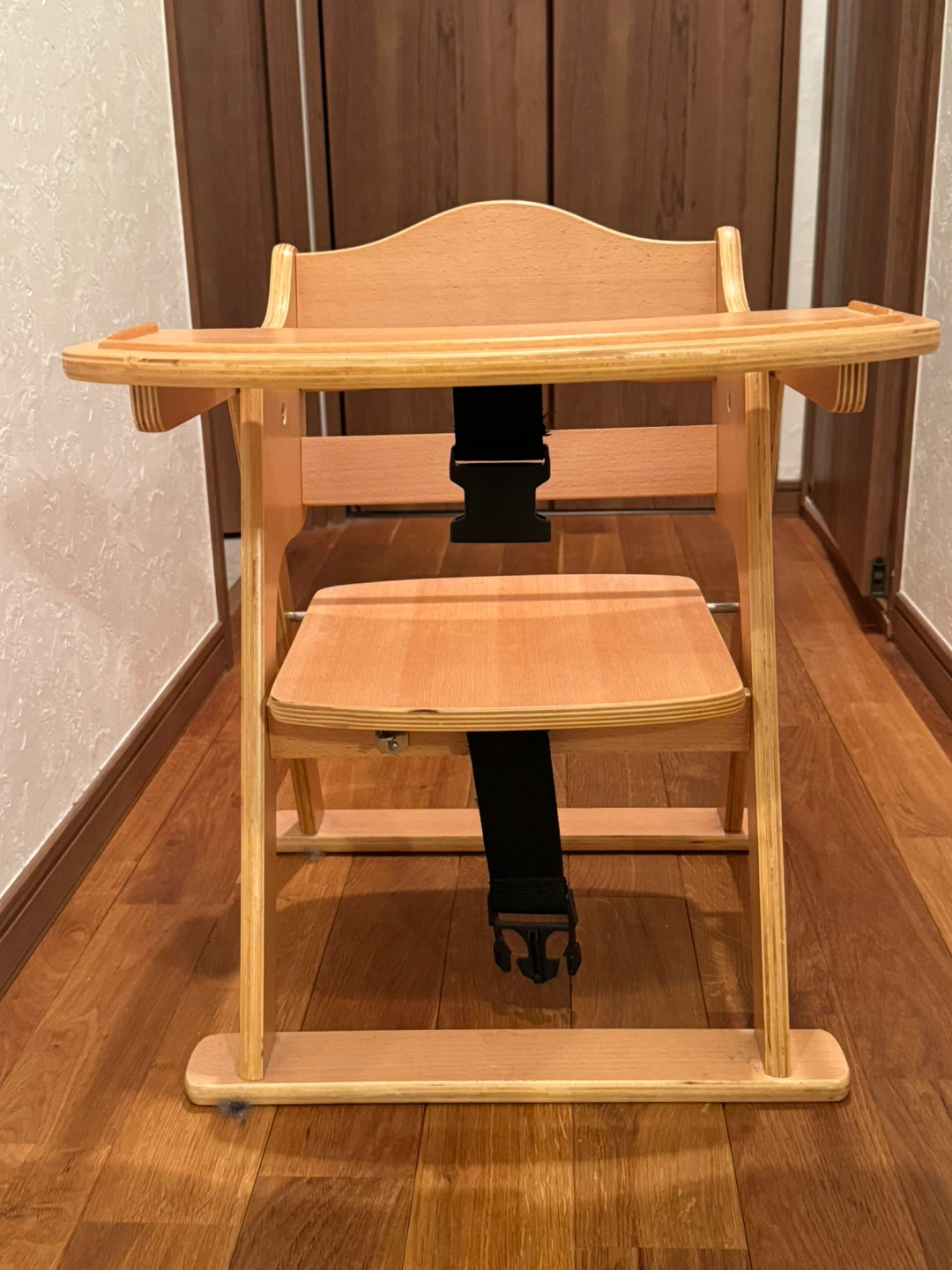 美品 ローチェア 木製 折りたたみ　ベビーチェア