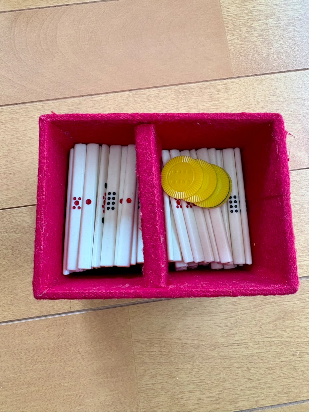 昭和レトロ 麻雀牌セット 木箱付き 点棒あり マージャン一式の写真3枚目