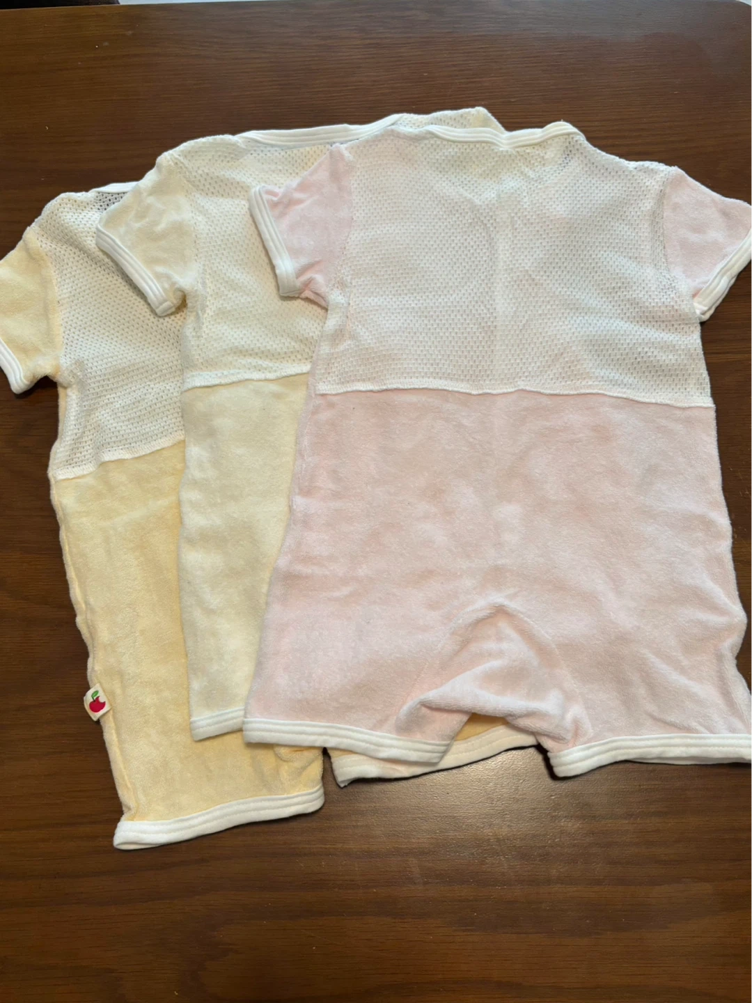 日本製🇯🇵ほぼ未使用メッシュロンパース 3枚セットの写真2枚目