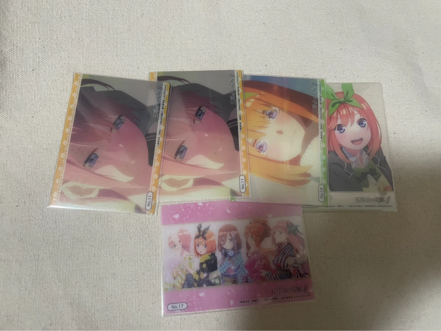 五等分の花嫁 ウエハース カード クリアカードの写真2枚目
