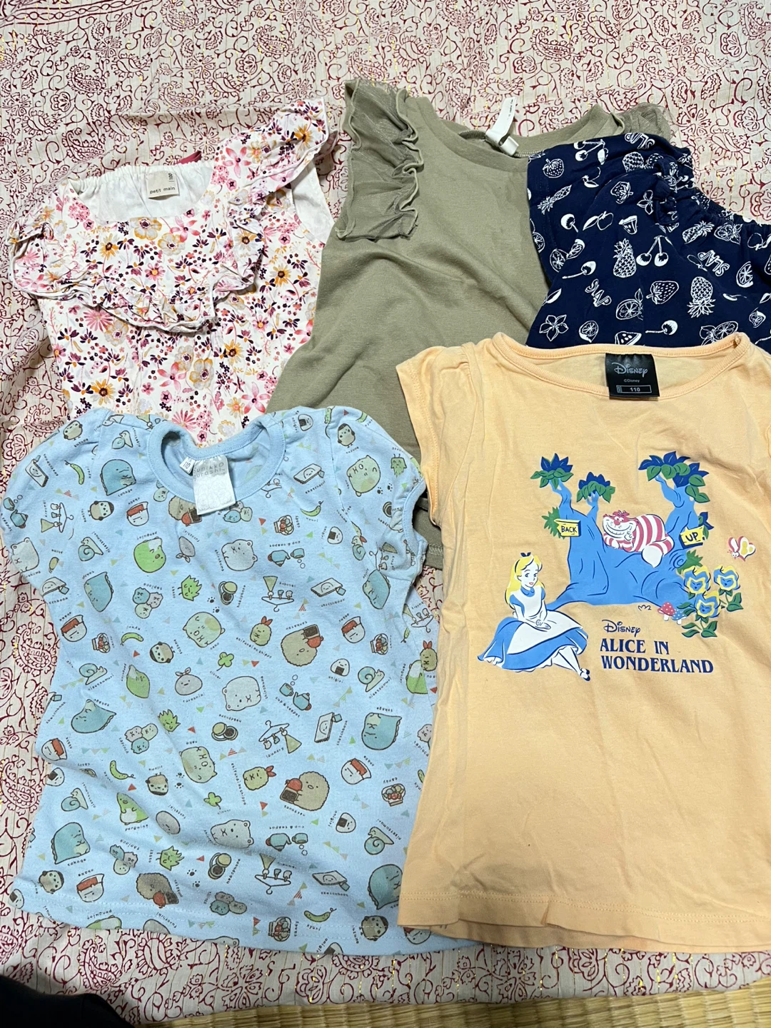 女の子 半袖Tシャツ 5枚セット 100〜110cm