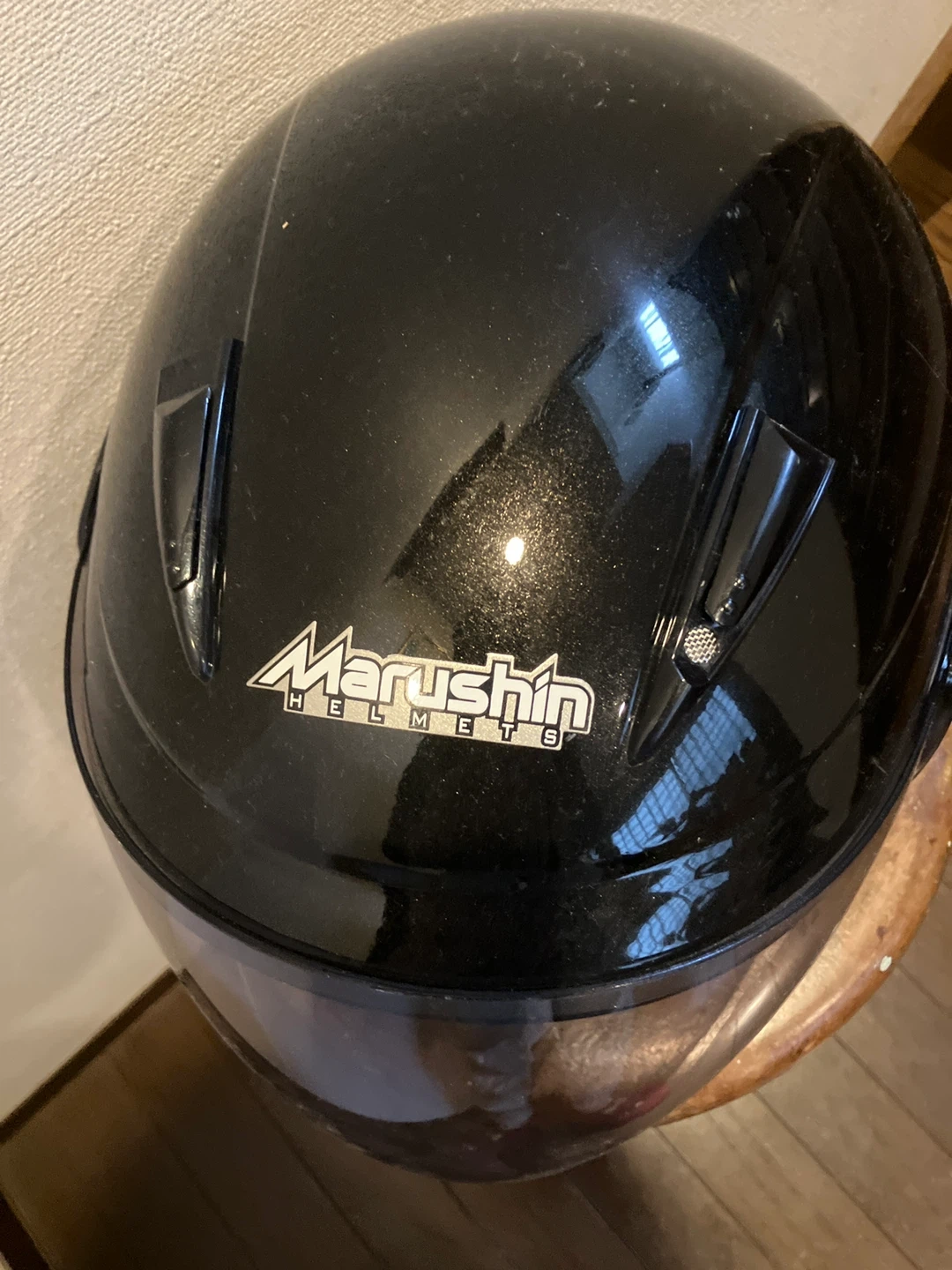 マルシン バイク用ヘルメット ブラックの写真2枚目