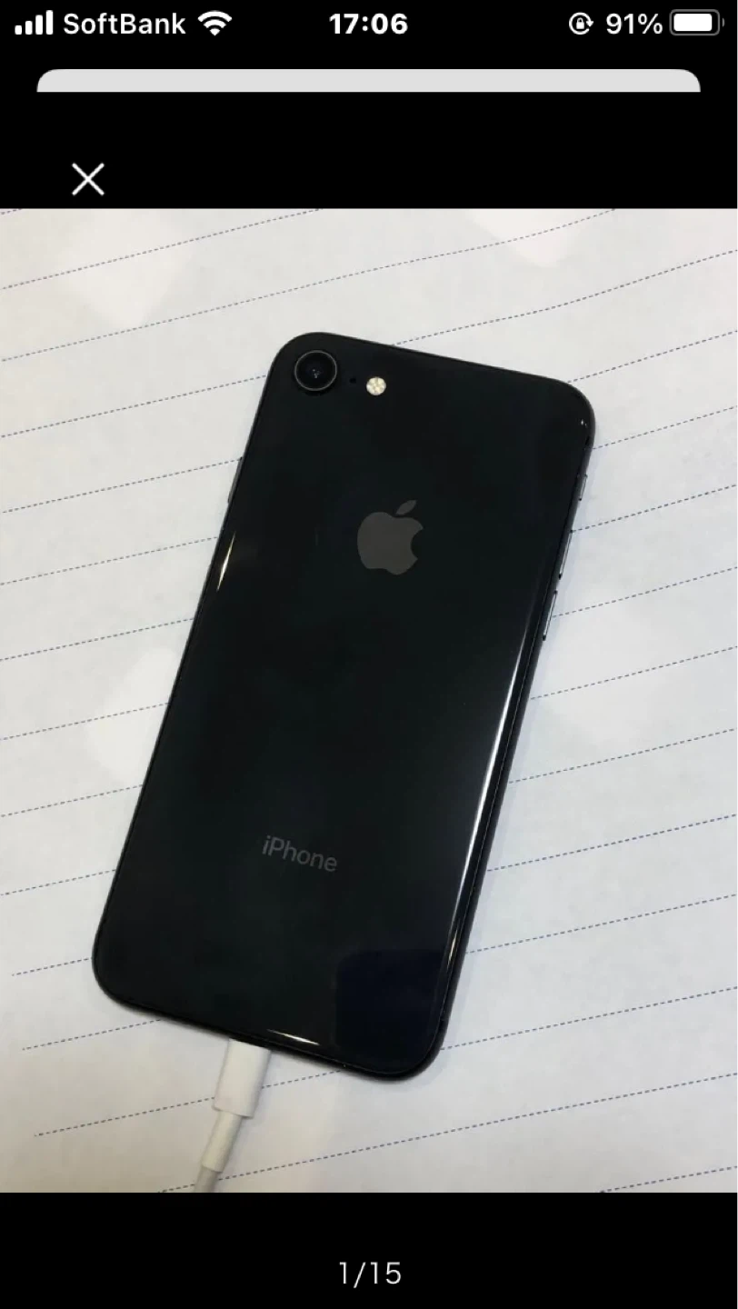 アップル iPhone 8ブラック純正バッテリー100%64gb