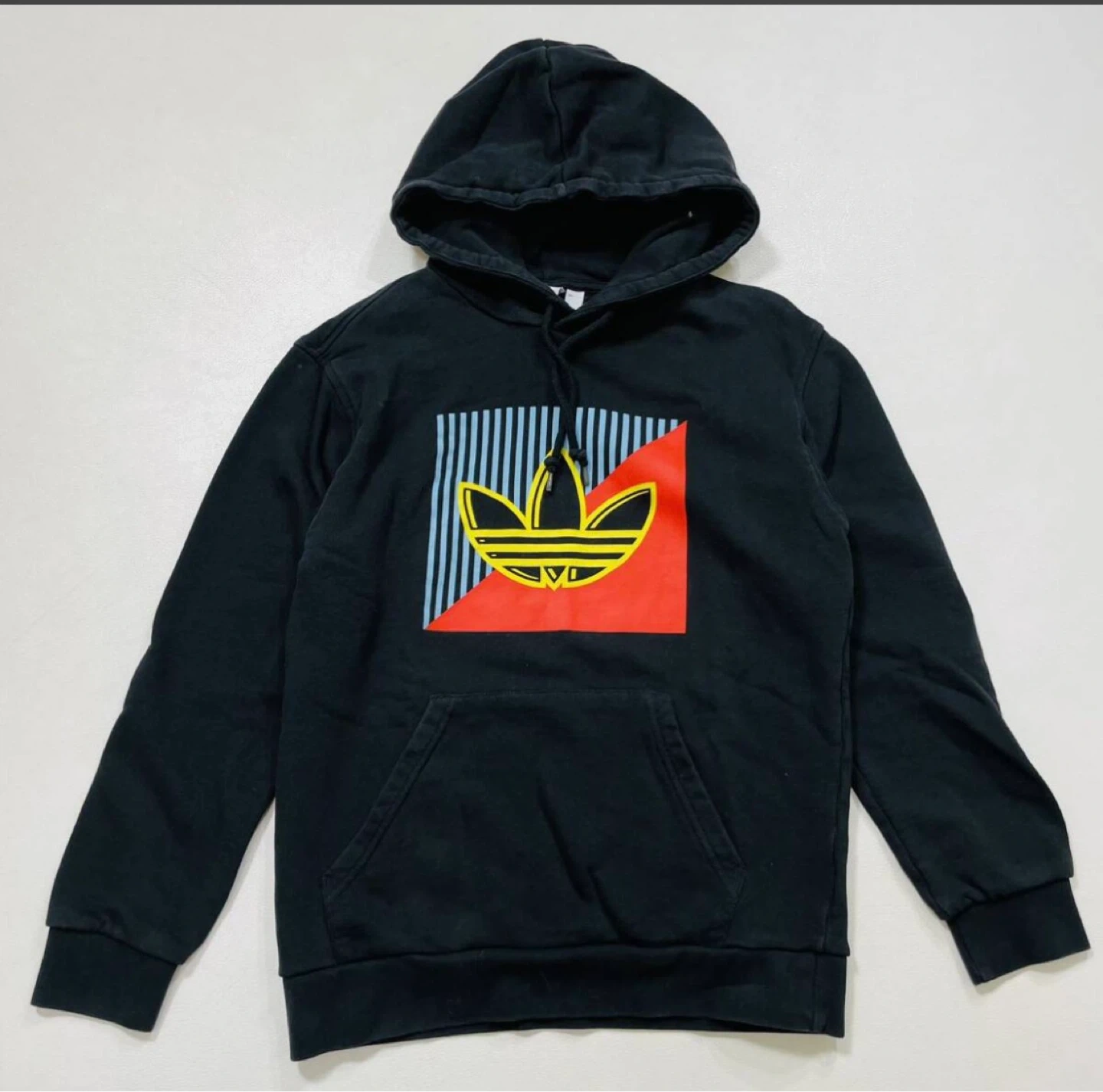 ⭕️値下げしました⭕️adidas アディダス スウェット プルオーバー パーカー ビッグトレフォイルロゴプリント ブラック