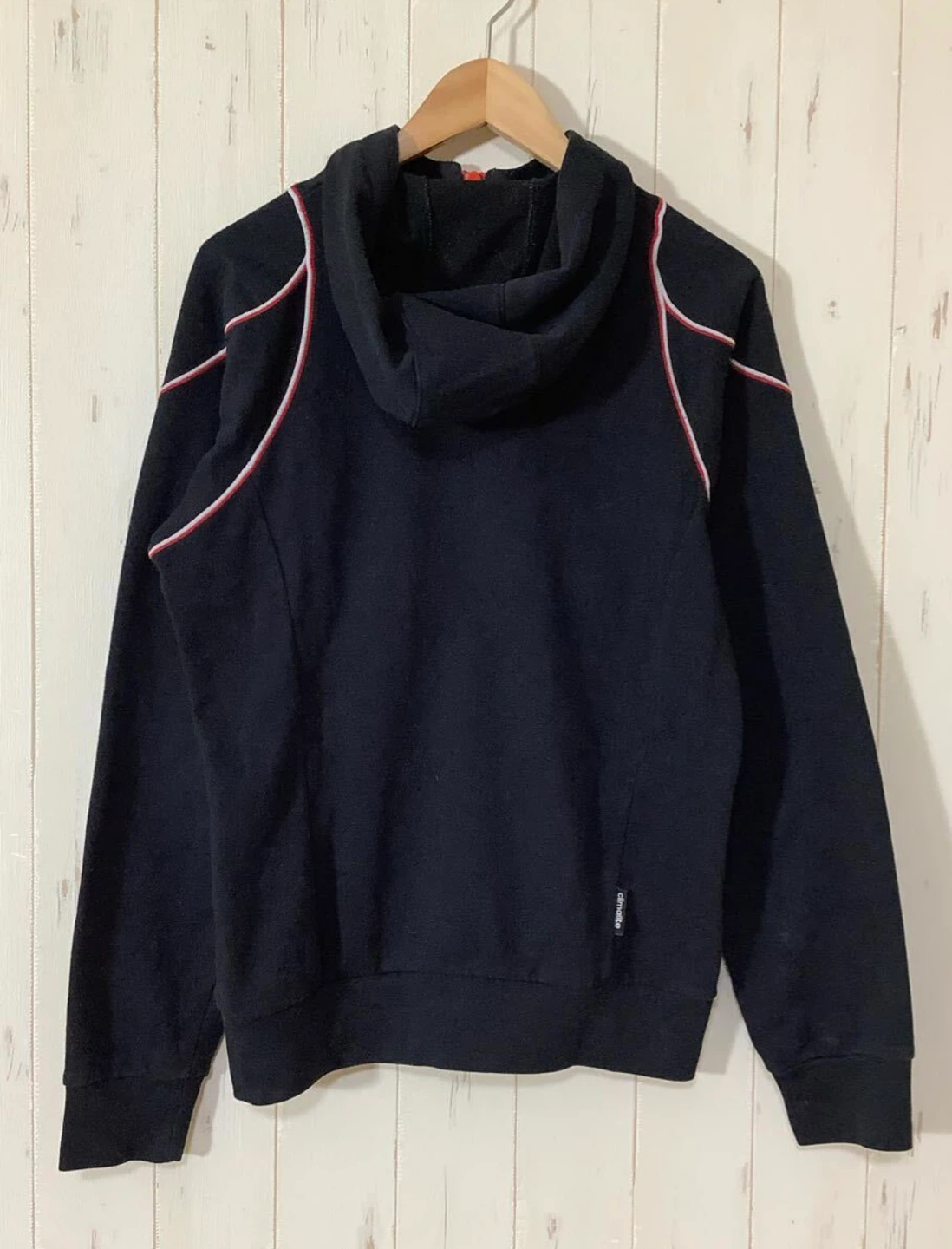 adidas アディダス ジップアップ スウェットパーカー M ブラック climalite 裏地パイルの写真2枚目