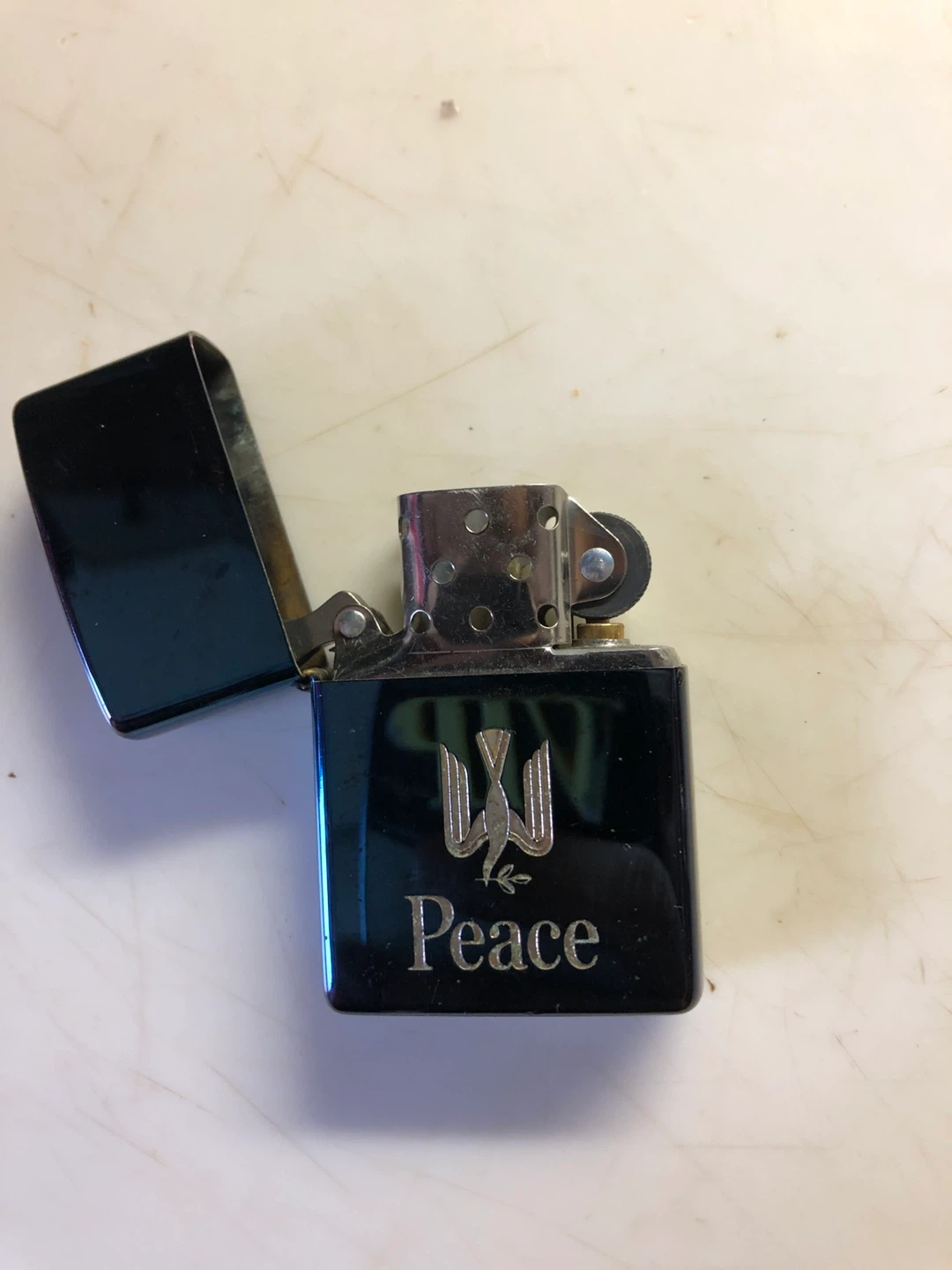 ジッポー Peace オイルライター ブラックの写真2枚目