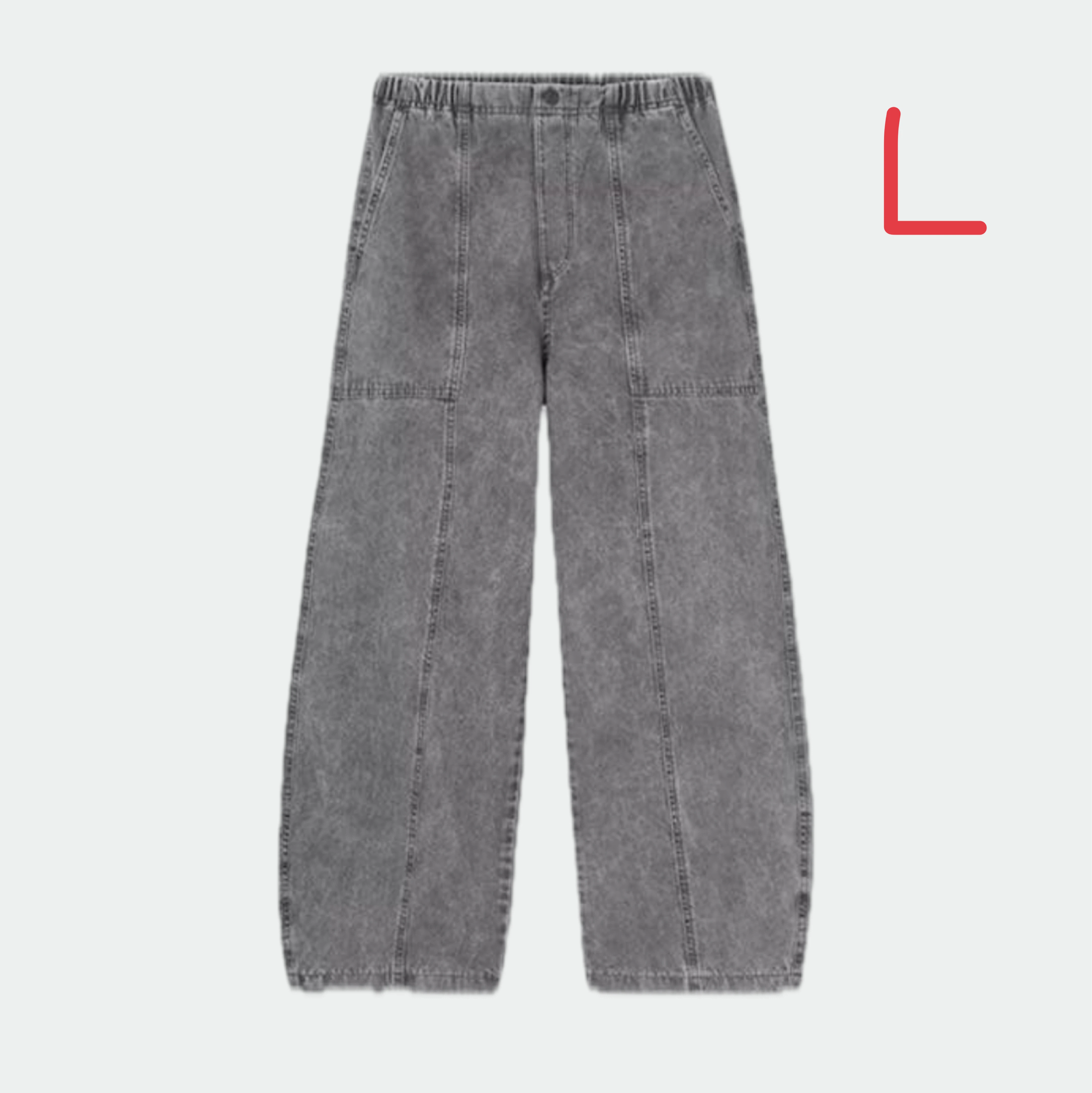 【美品】GUコクーンジョガープルオンパンツ グレー L
