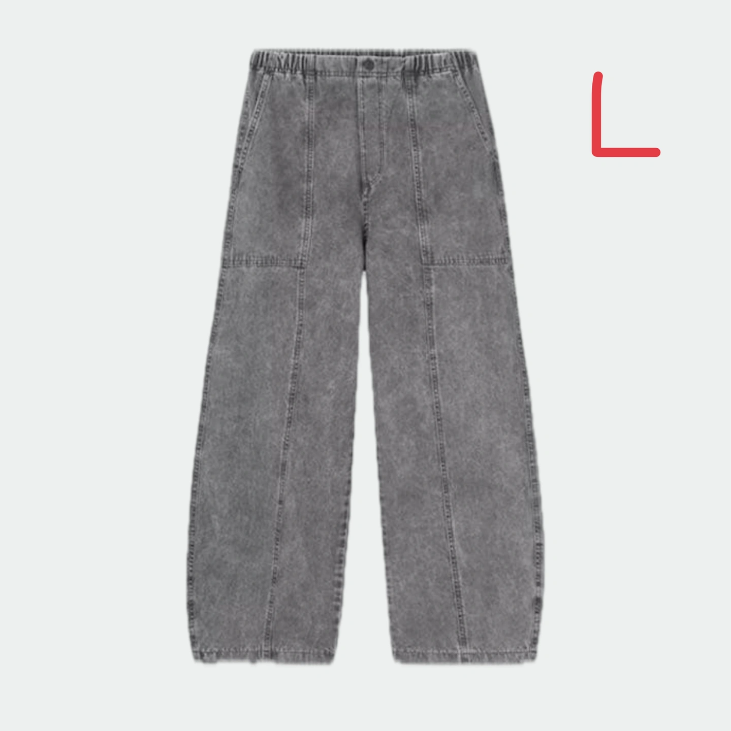 【美品】GUコクーンジョガープルオンパンツ グレー L