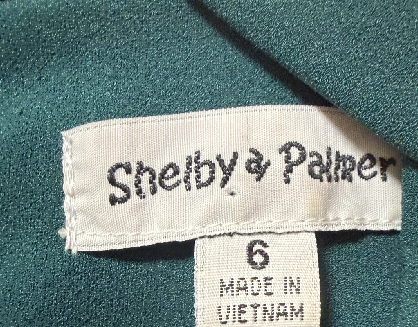 Shelby&Palme インポート グリーン 半袖 ドレス ワンピース リボン 膝丈 ストレーの写真3枚目