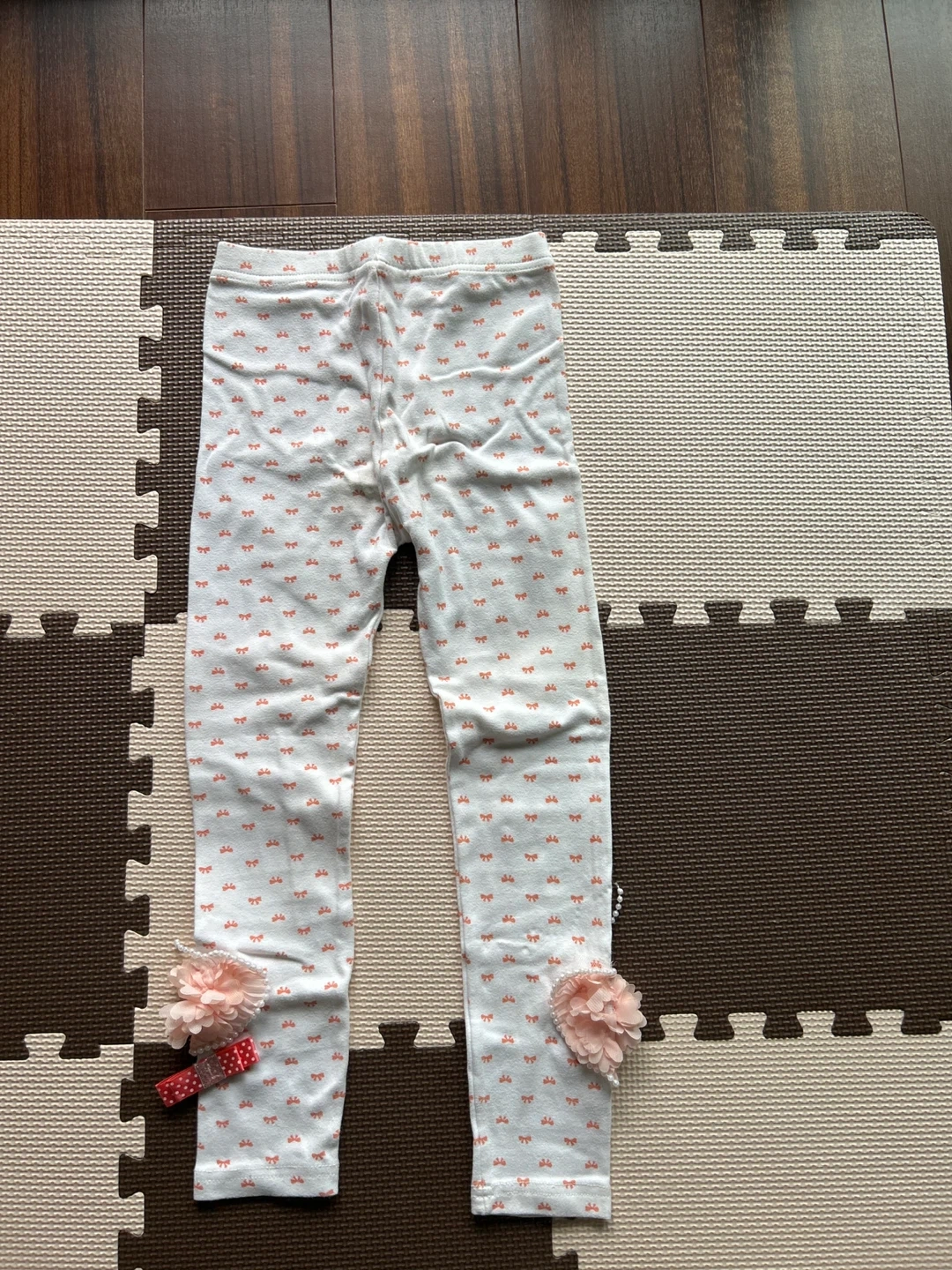 リボン柄 レギンス 140cm