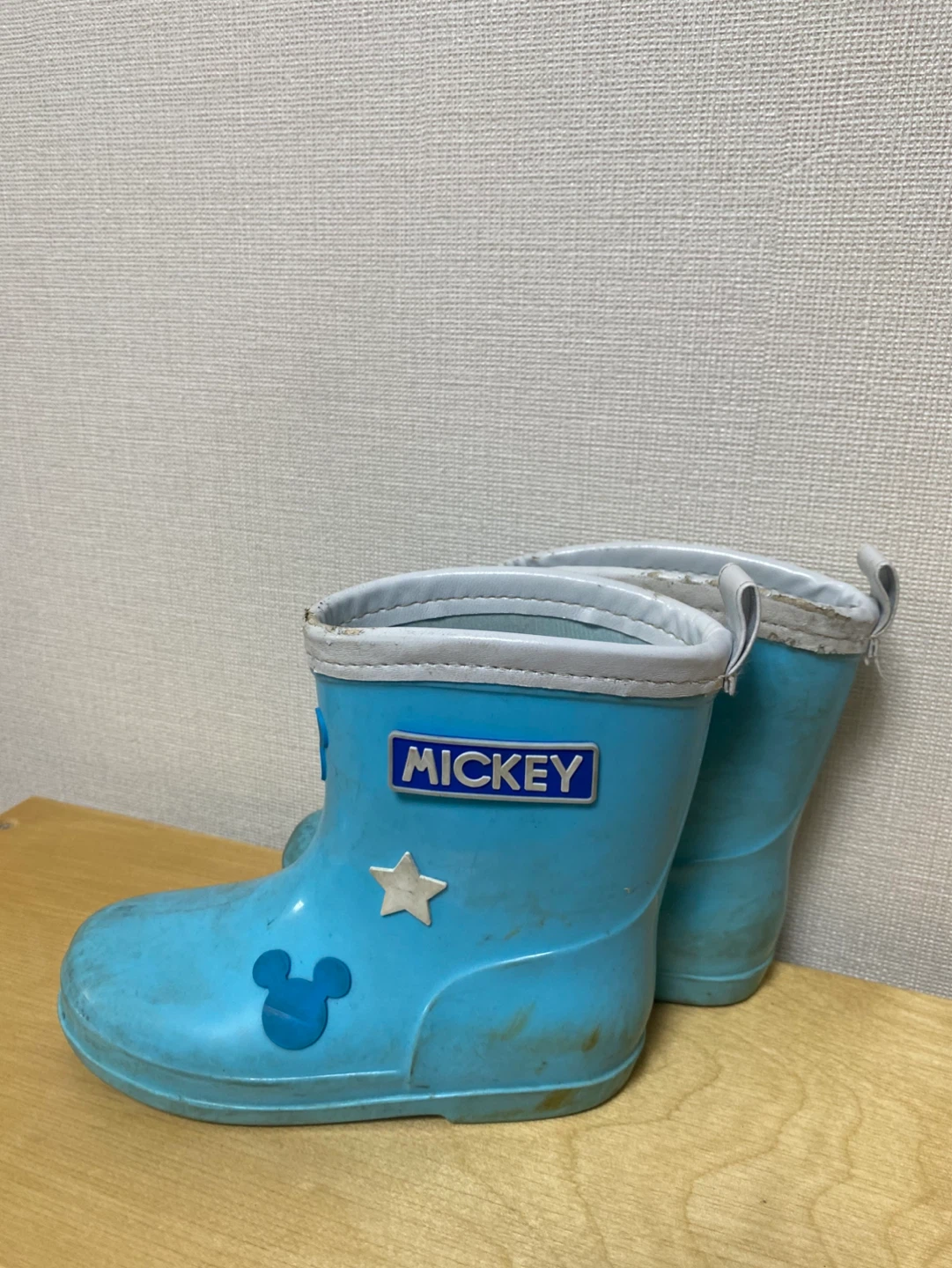 ミッキーマウス レインブーツ 水色 16cm