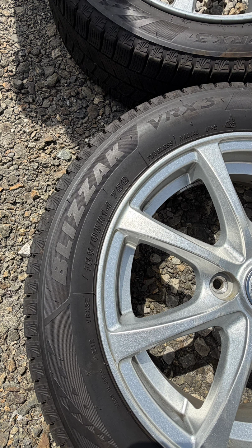 ブリヂストン ブリザック VRX3 155/65R14 4本セットの写真7枚目