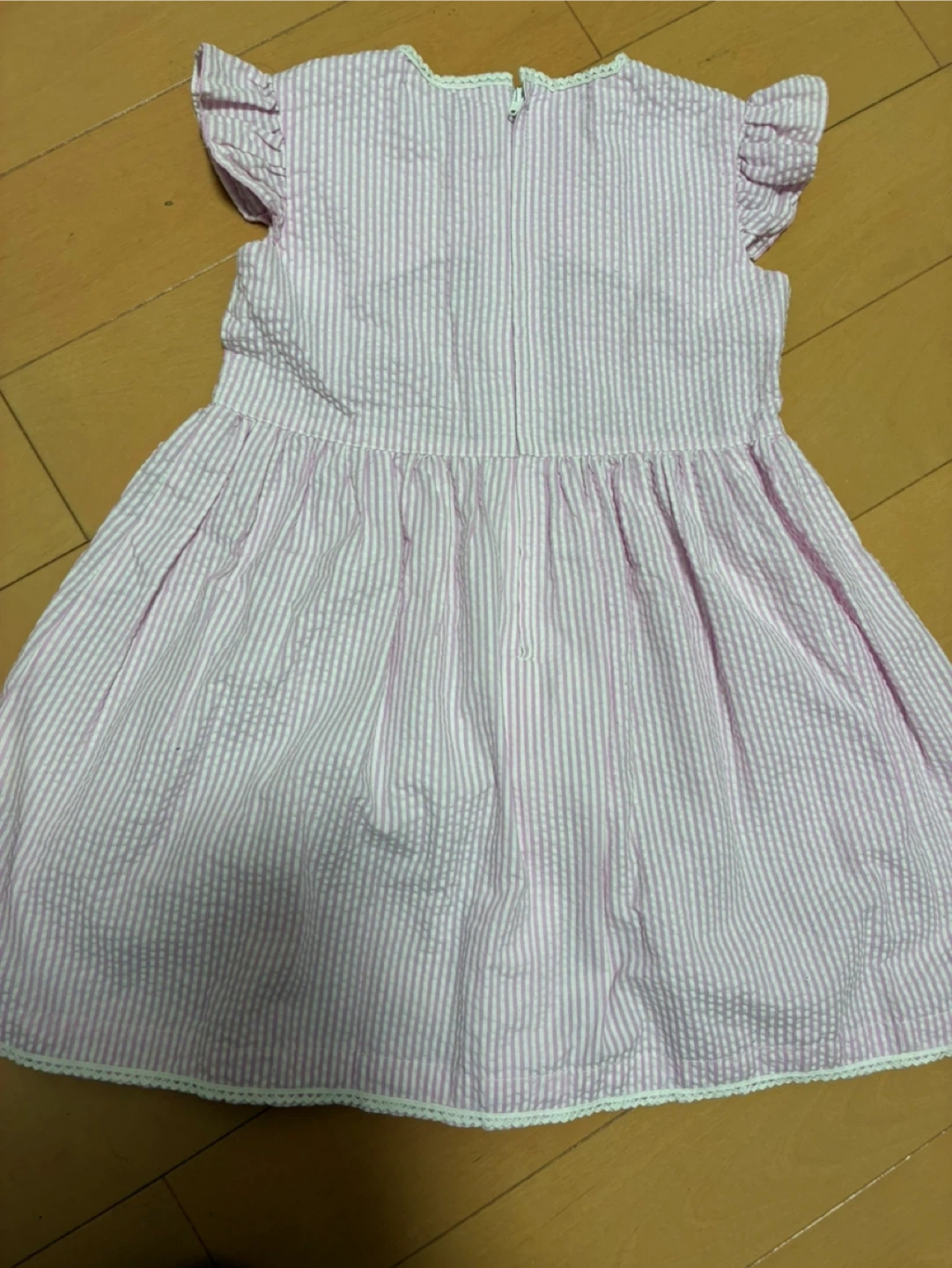 アートレット 子供用 ワンピース ピンク ストライプの写真2枚目