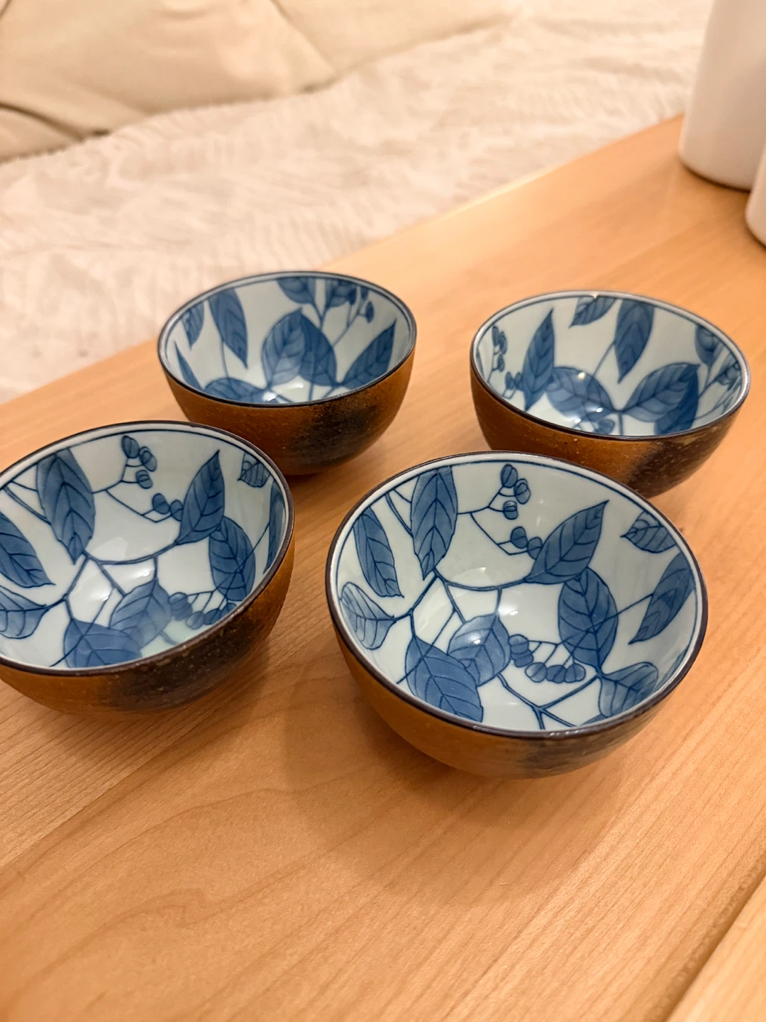 和食器 陶器 小鉢 4個セット 青絵柄