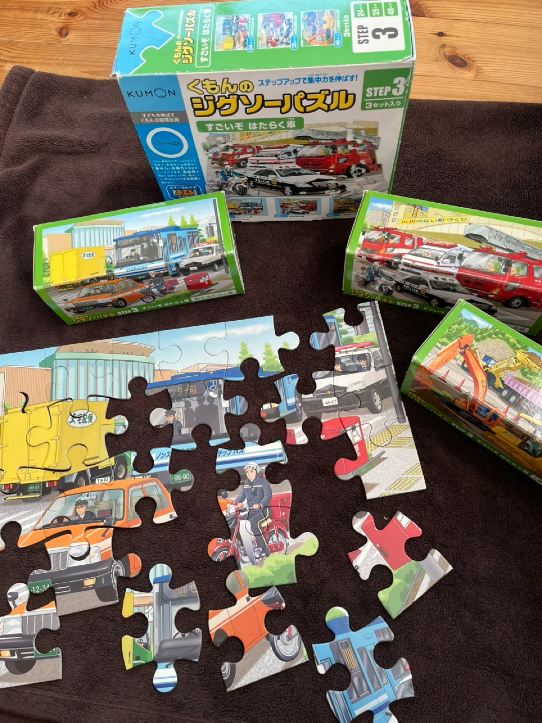 くもん ジグソーパズル STEP3 すごいぞ はたらく車
