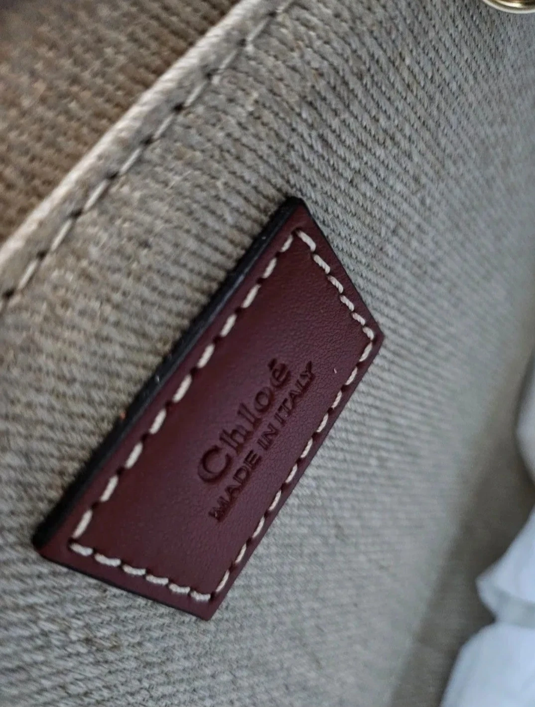 【新品本物】Chlo クロエ woody スモールトートバッグ ストラップ付き ショルダーバッグ ウッディ キャンバスの写真6枚目