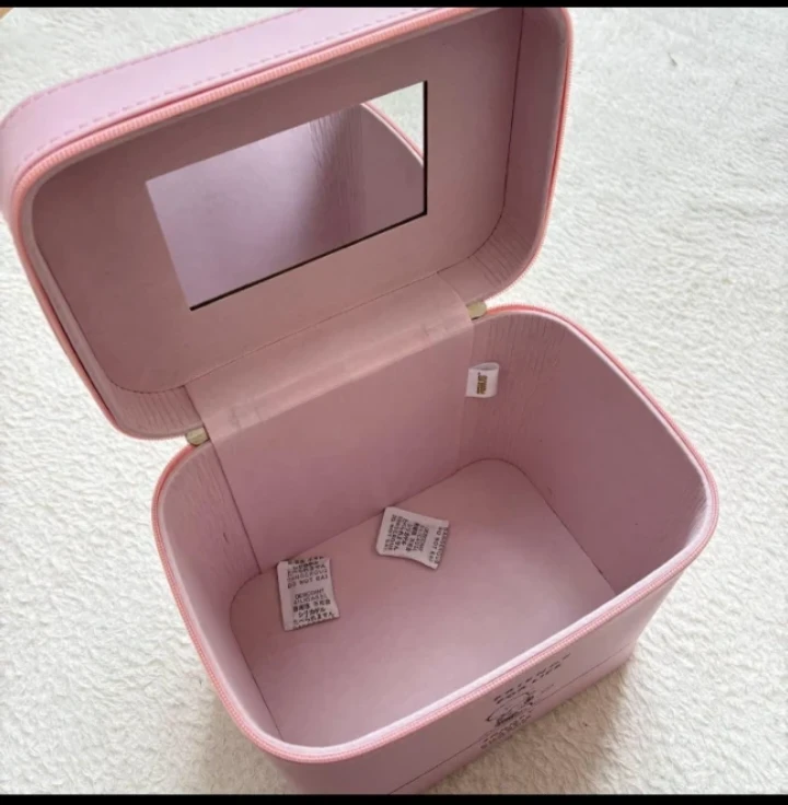 SNOOPY ミラー付きメイクボックス　ピンクカラーの写真5枚目