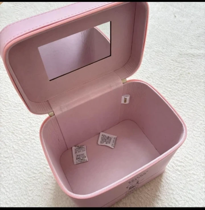 SNOOPY ミラー付きメイクボックス　ピンクカラーの写真5枚目