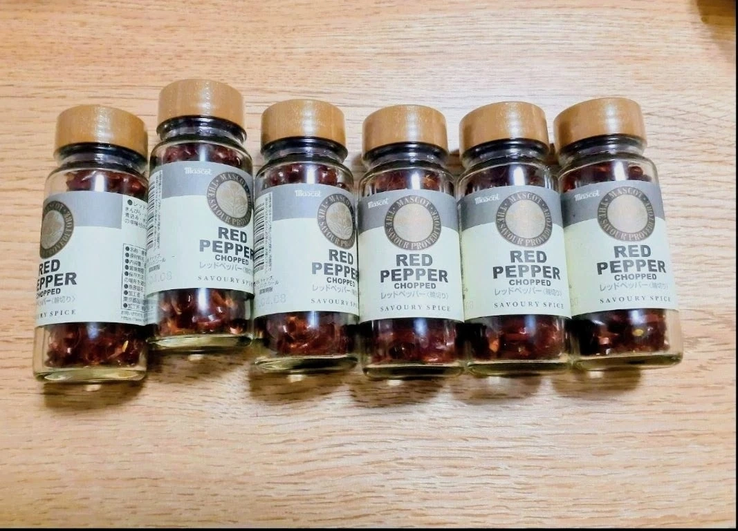 新品未使用 瓶入り輪切り唐辛子6本