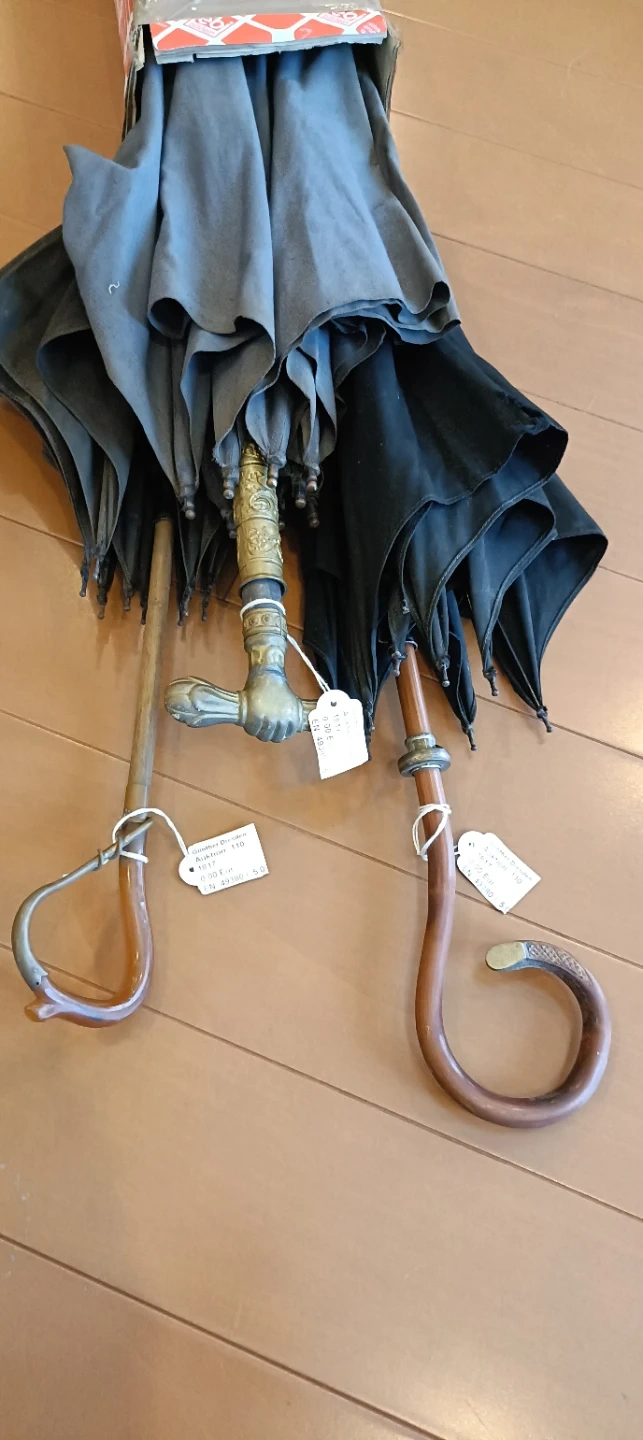 ヨーロッパアンティーク傘 手元装飾 3本セット