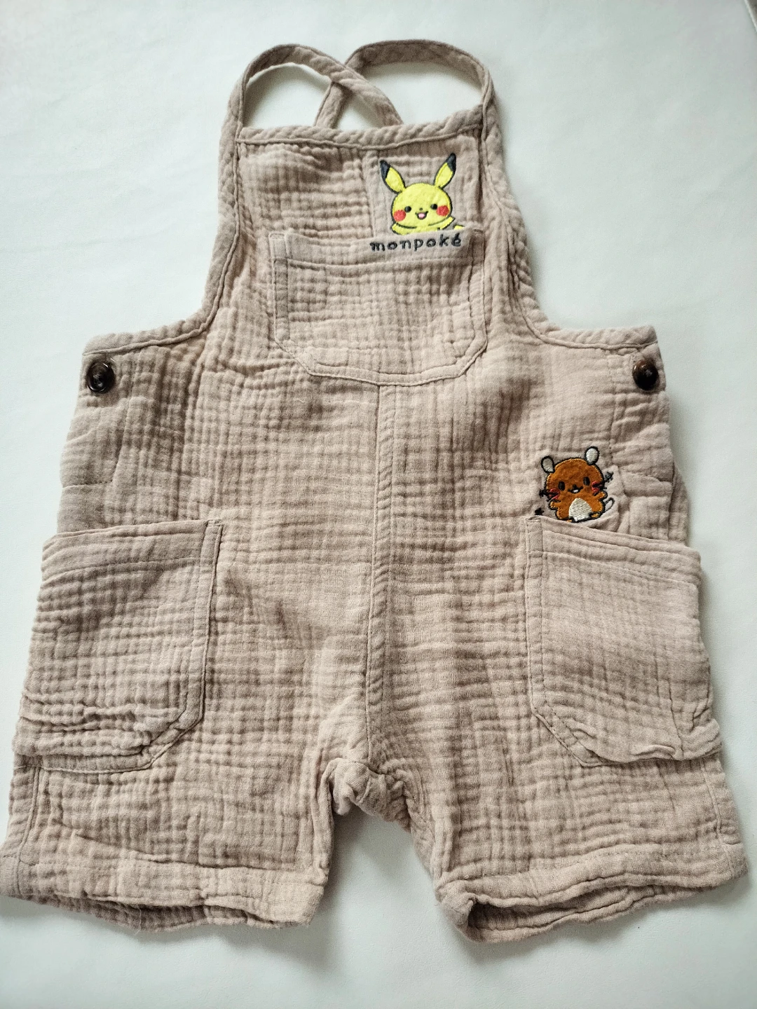 モンポケ サロペット ベージュ