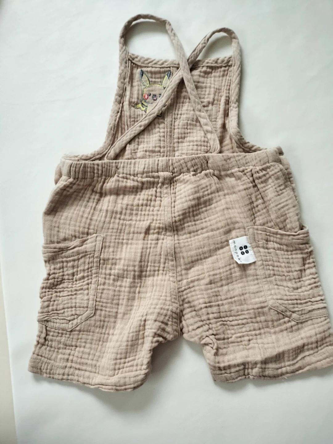 モンポケ サロペット ベージュの写真2枚目