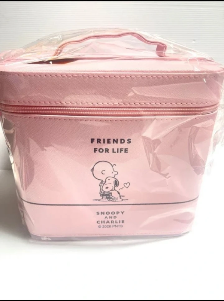 SNOOPY ミラー付きメイクボックス　ピンクカラーの写真2枚目