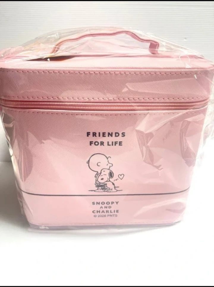 SNOOPY ミラー付きメイクボックス　ピンクカラーの写真2枚目