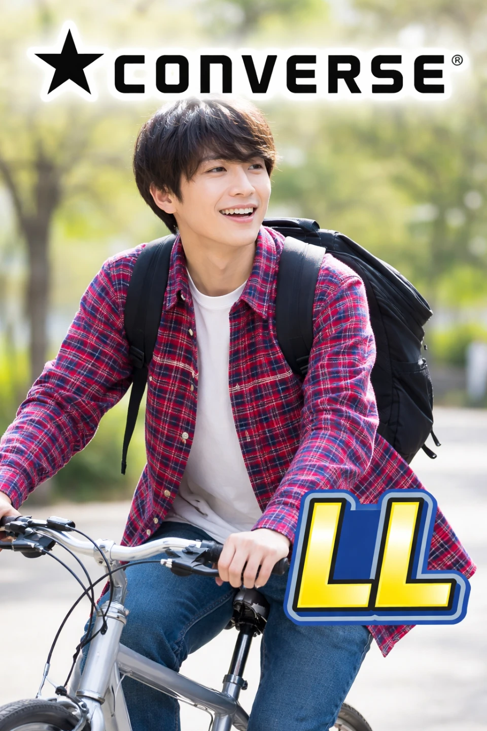 CONVERSE コンバース チェック柄 長袖シャツ LL コットン100%