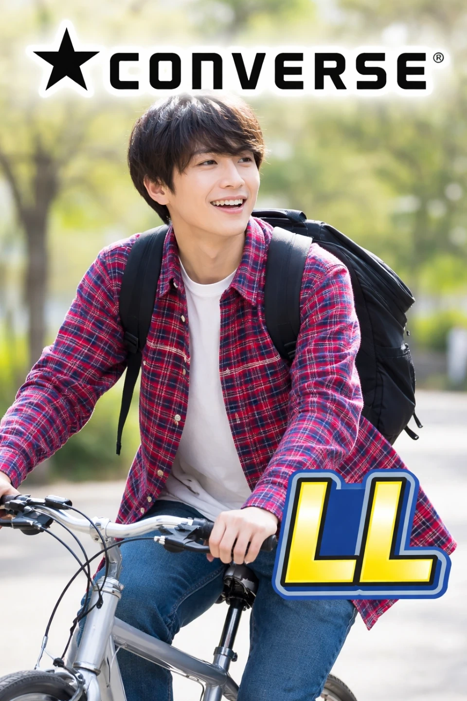CONVERSE コンバース チェック柄 長袖シャツ LL コットン100%