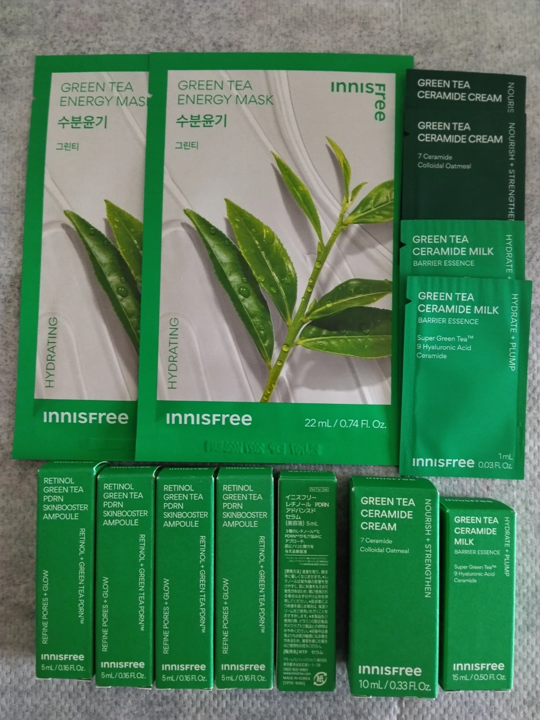 新品13点セット イニスフリー レチノール 美容液 セラミド 化粧水 乳液 フェイスパック
