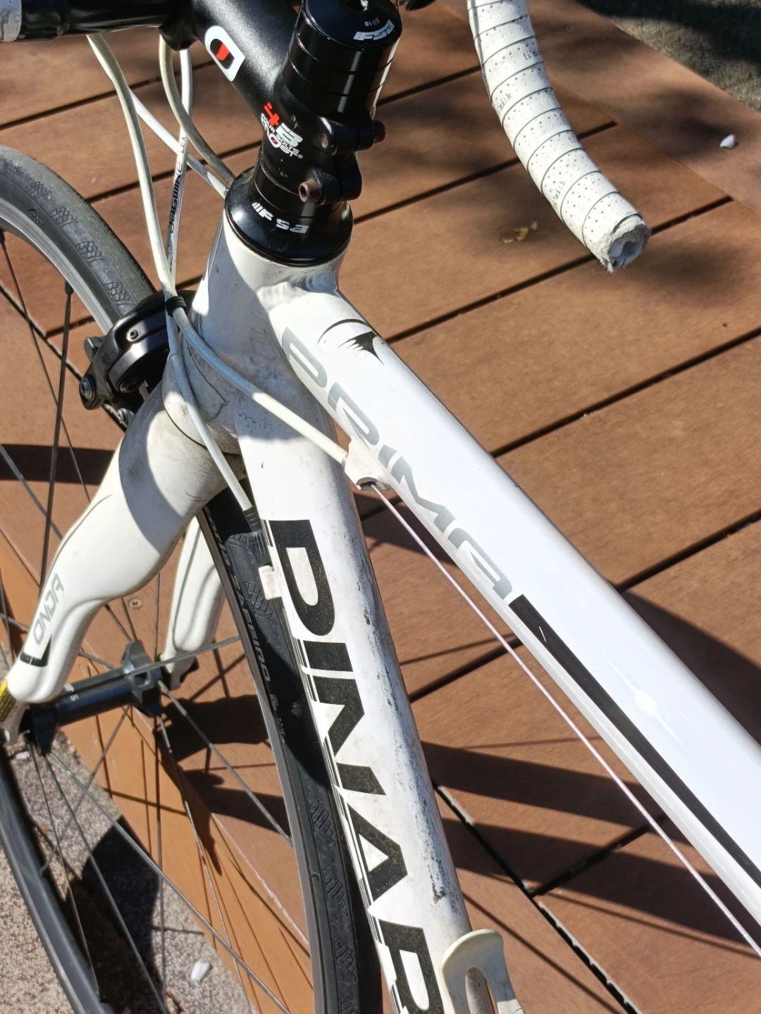 ピナレロ PRIMA 2015 ロードバイク 白 サイズ440 SORA 初心者向け ポジション調整可の写真7枚目