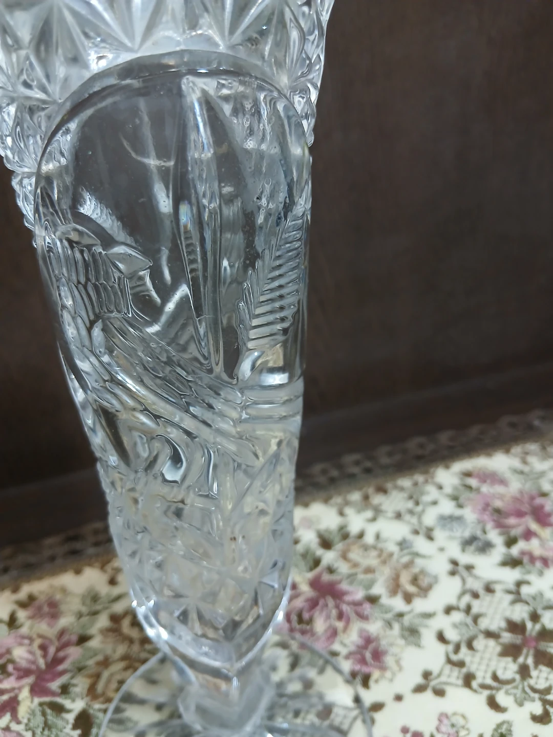 花瓶 クリスタル+敷物(ドイツ製)の写真3枚目