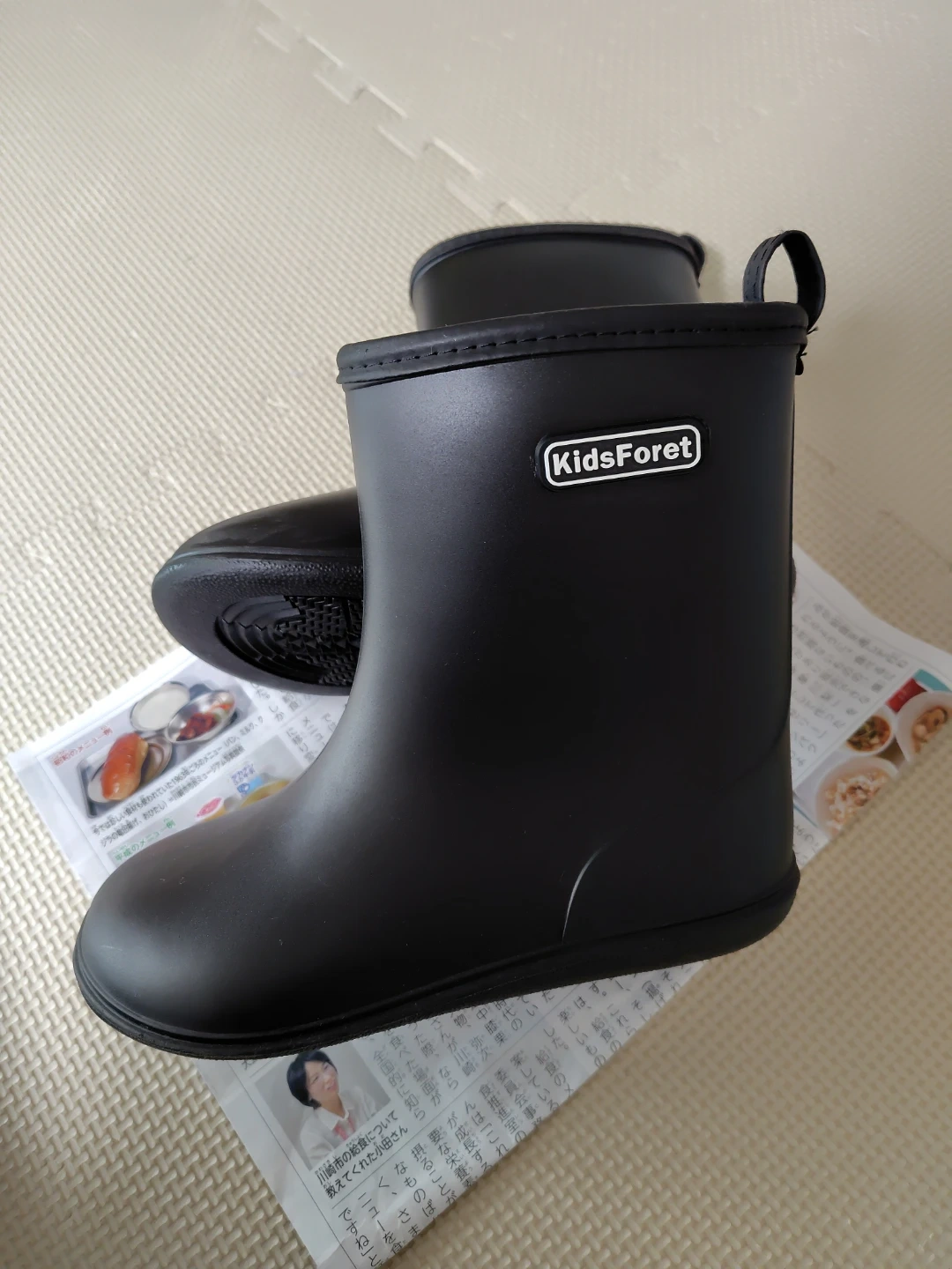 キッズフォーレ レインブーツ 19cm 黒