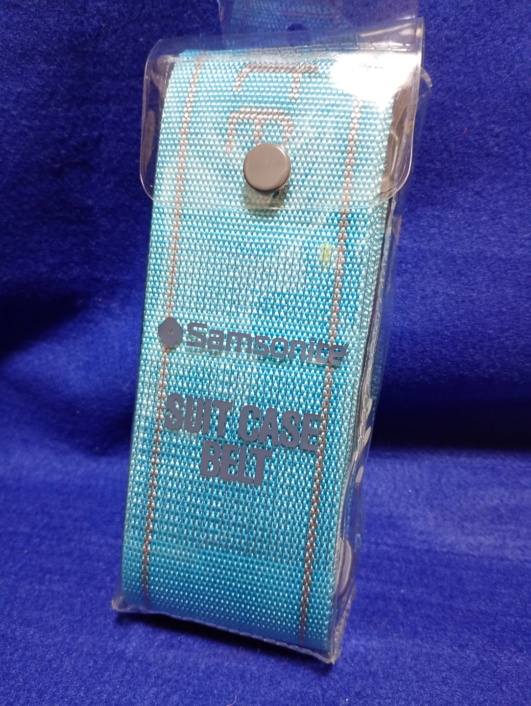 サムソナイト スーツケースベルト 水色