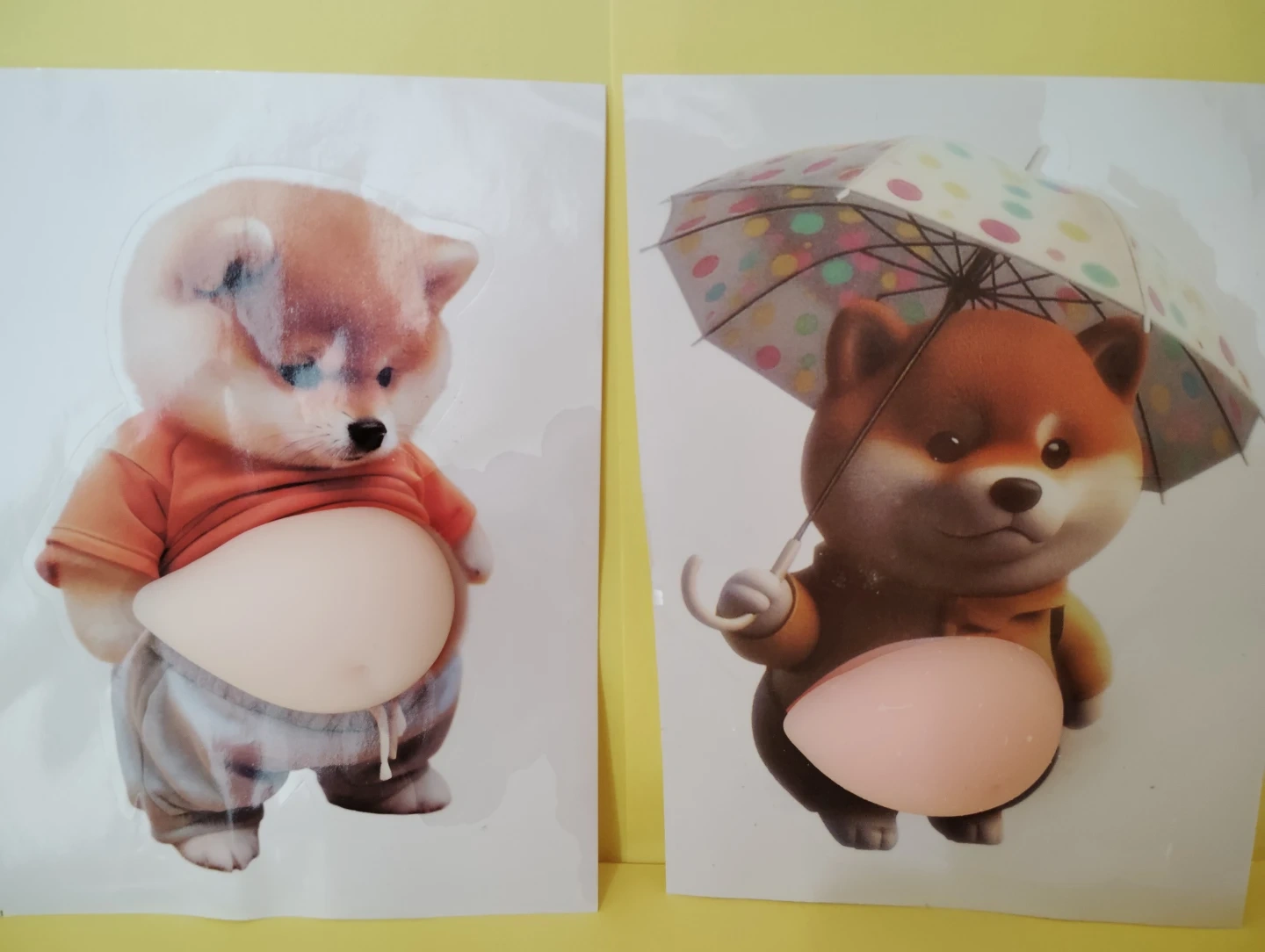 ぷよぷよ犬猫シール5枚の写真2枚目