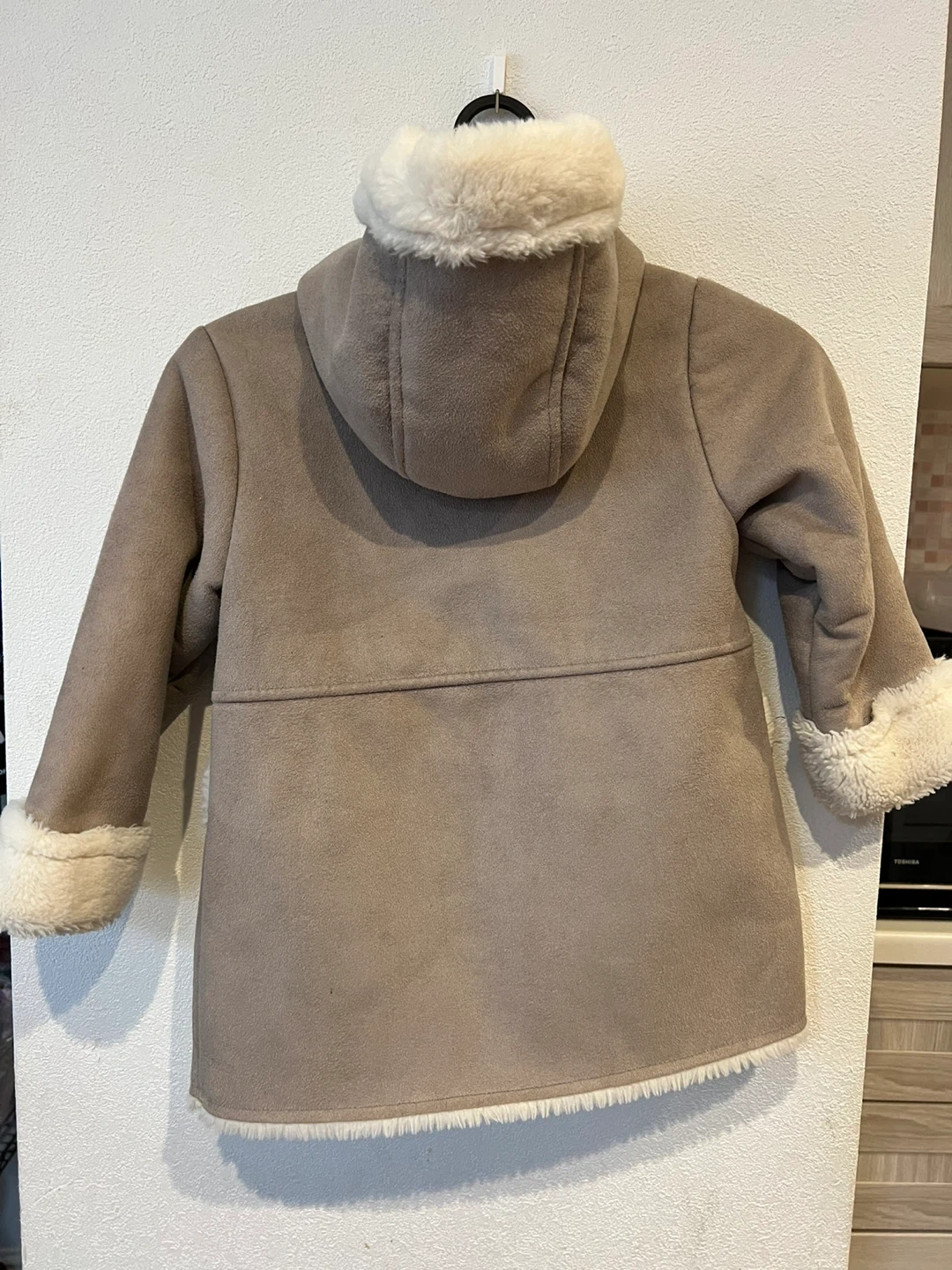 グローバルワーク キッズ用コート M ベージュの写真2枚目