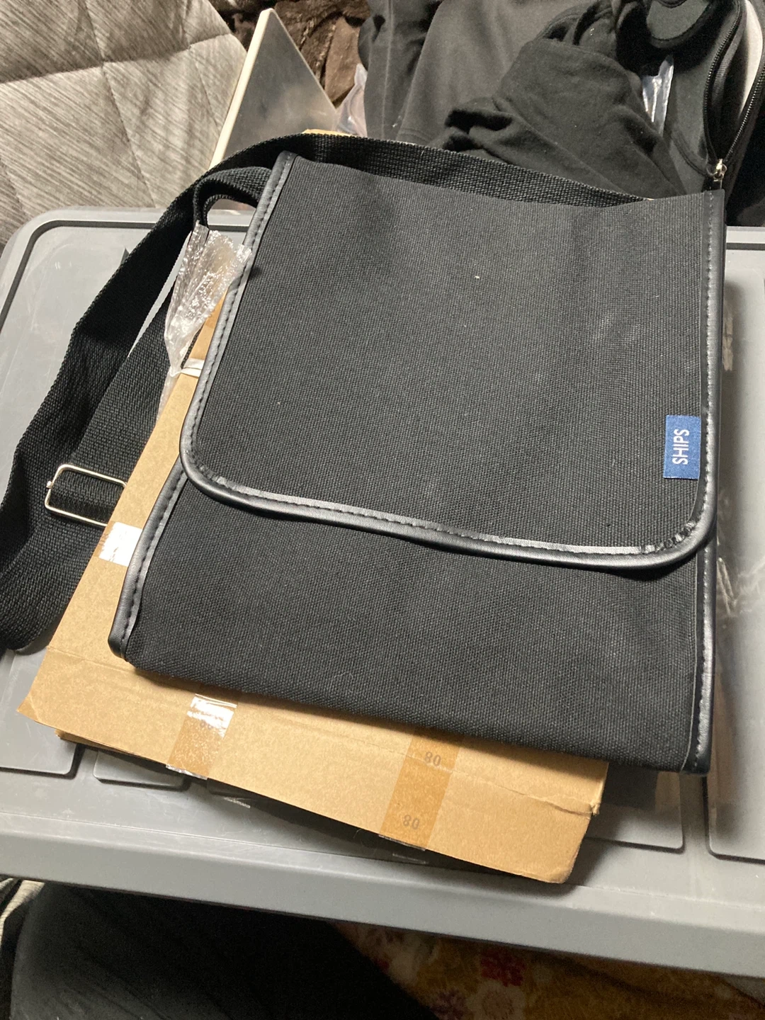 シップス ショルダーバッグ 黒 新品未使用品