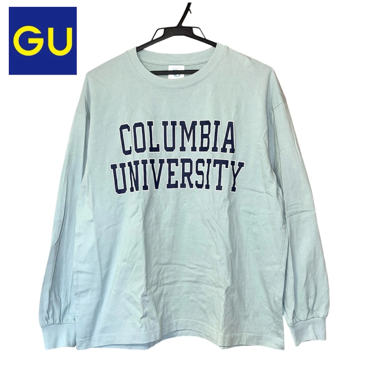 【美品】GU❤グラフィックT(長袖) ロンT カレッジロゴ Sサイズ 長袖Tシャツ