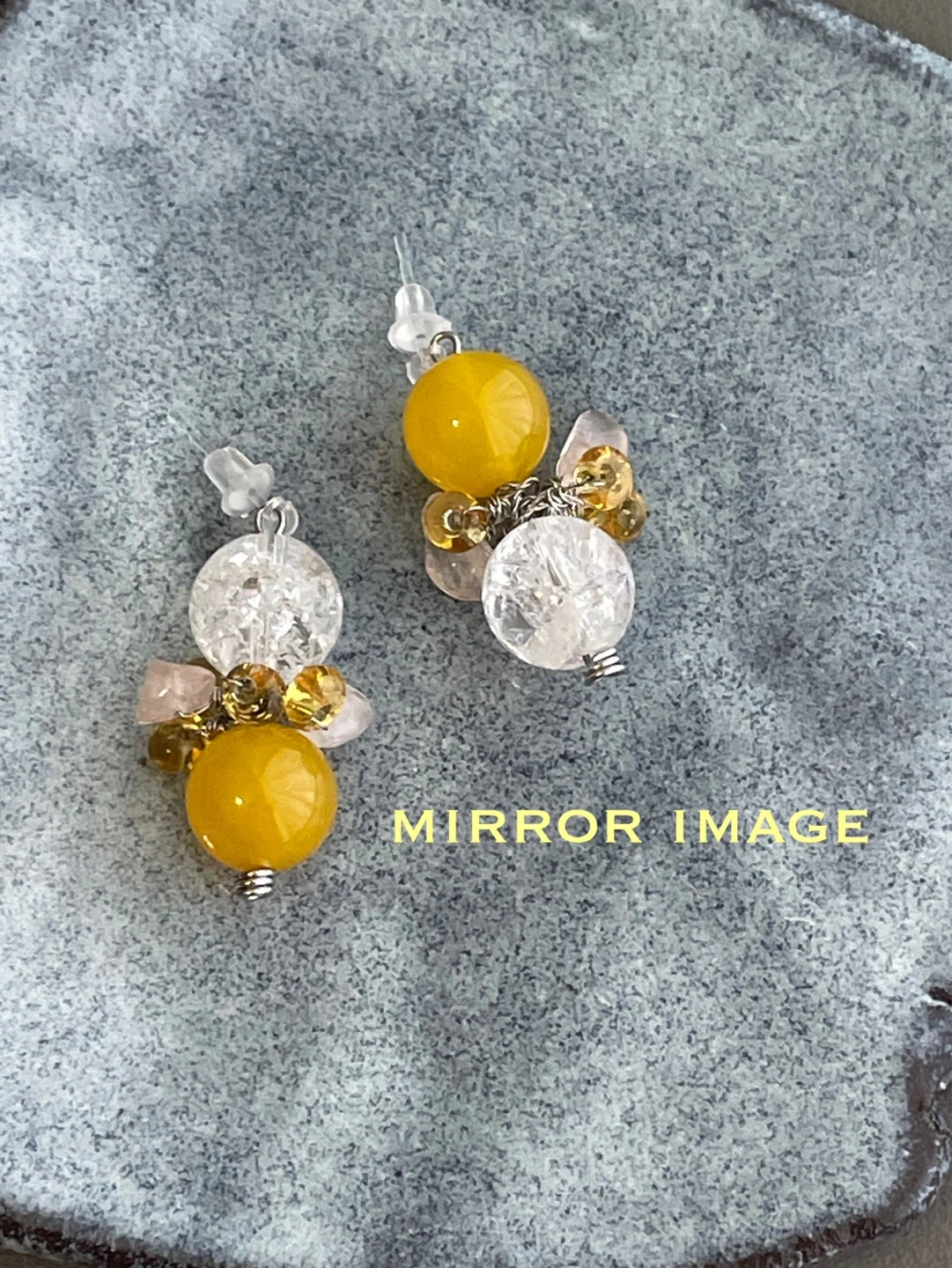 Mirror Image・活力と浄化〜鏡に映る光。樹脂ピアス