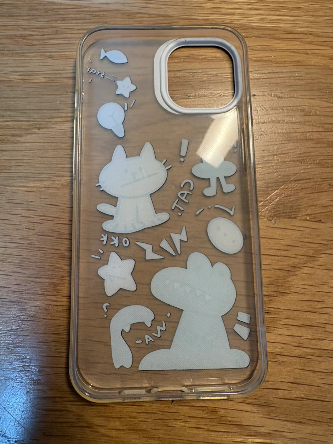 iPhone14ケース クリア イラスト入りの写真2枚目